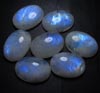 AA - 18x25 MM GORGEOUS RAINBOW MOONSTONE EACH PCS HAVE AMAZING FLASHY STRONG FIRE 5 PCS